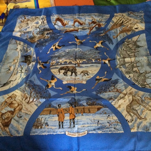 Hermes scarf Tanzanie silk 90cm (regular size) - Picture 6 of 9